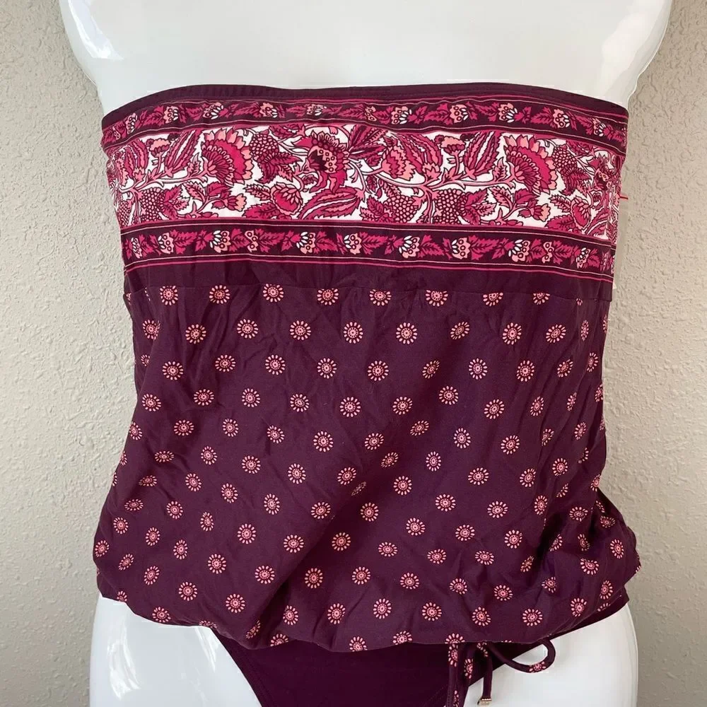 NWT MICHAEL Michael Kors Tankini Top and Matching Bottoms Size S or L